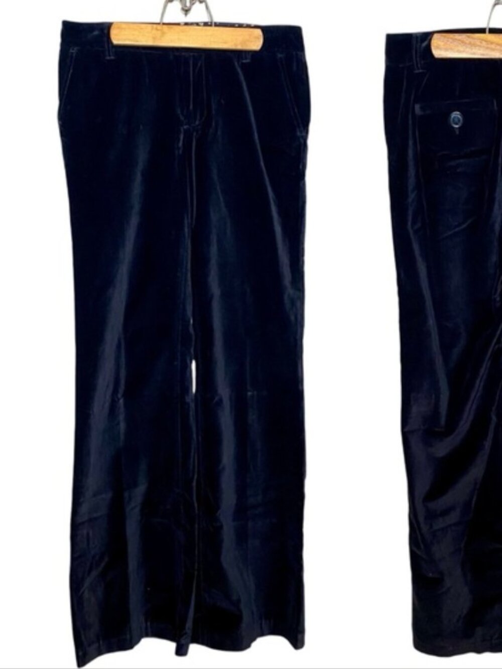 Marc Jacobs Y2K Black Velvet Wide Leg Trouser Pants 100% Cotton Size 8